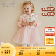 戴維貝拉（DAVE＆BELLA）兒童連衣裙幼兒公主裙小童網(wǎng)紗裙女童裙子秋季新款童裙女孩衣服 淺粉色【現(xiàn)貨】 110 cm（建議身高100-110cm）