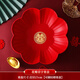 迪想（DIXIANG）結婚托盤(pán)喜字果盤(pán)客廳訂婚備婚紅色婚慶用敬茶盤(pán)喜糖盤(pán)子結婚用品 花邊托盤(pán)【直徑26.5CM】
