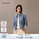 Calvin KleinJeans25春秋女美式復(fù)古ck翻卷袖口純棉潮殼牛仔夾克外套44B742G WBR-牛仔淺藍(lán) XS