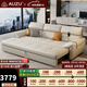 AUZU真皮折疊沙發(fā)床多功能廣東佛山小戶(hù)型客廳坐墊抽拉一體兩用2025 2.17米三人位沙發(fā)床【手機支架+智能充電口】 【1.3米標準床深】頭層牛皮+乳膠座包+松木框架