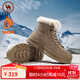 駱駝雪地靴登山防寒保暖加絨工裝情侶懶人毛毛鞋P14W307607沙色41