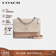 蔻馳（COACH）【品牌直供】女士KLARE小號印花單肩斜挎風(fēng)琴包拿鐵色CW206
