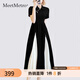 MeetMetro瑪依爾新中式連衣裙女2025夏新款復古改良旗袍撞色國風(fēng)A字裙 拼色 M