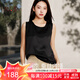 絲界2025新品真絲吊帶背心女夏季涼感外穿圓領(lǐng)桑蠶絲打底內搭綢緞上衣