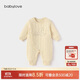 babylove嬰兒連體衣秋冬款夾棉保暖衣服男寶女寶哈衣莫代爾爬服刺繡休閑裝