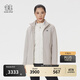KOLON SPORT/可隆羽絨三合一夾克 女子防水防風(fēng)透濕戶(hù)外沖鋒衣2級 LKJK5WNT12-GR 米灰色 M 165/88A