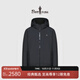 比音勒芬【BT_defend 防水透濕面料】冬季男士輕戶(hù)外保暖連帽羽絨服男短款 07黑 L