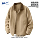 回力美式飛行夾克外套男秋冬外穿vibe復古棒球衣服高級感潮流秋季工裝 卡其(純色) L /175(體重120-140斤)