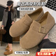 鳶草屋復古兩穿勃肯鞋女春秋季軟底防滑一腳蹬拖鞋通勤百搭全包平底單鞋 復古兩穿勃肯鞋【卡其色】升級軟底舒適款 38 碼【一鞋兩穿丨時(shí)尚百搭丨輕盈透氣】