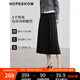 紅袖超好看精致學(xué)院風(fēng)半身裙冬季2024新款女裝拼接中腰A字顯瘦百褶裙 黑3050 M
