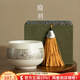 陶羽冰種羊脂玉百福鎏銀茶杯陶瓷主人杯個(gè)人專(zhuān)用品茗茶杯單杯中秋送禮 鎏銀百福-羅漢杯