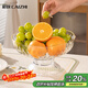 彩致（CAIZHI）水果盤(pán)簡(jiǎn)約干果盤(pán)點(diǎn)心盤(pán)堅果糖果收納盤(pán)瀝水盤(pán)高腳透明果盤(pán)CZ6955