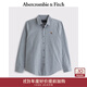 Abercrombie & Fitch【爆款府綢】經(jīng)典小麋鹿圖案男裝25春夏美式長(zhǎng)袖襯衫125-5255 藍(lán)色 S (175/92A)