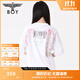 BOY LONDON【繁花】潮牌T恤情侶款短袖櫻花翅膀印花N01712 白色 S