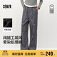 森馬（Semir）商場(chǎng)同款|休閑褲女冬季拼接寬松加絨長(cháng)褲2025闊腿褲101725127001A