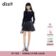 DZZIT地素短褲2025冬新款學(xué)院風(fēng)綿羊毛混紡不規則壓褶裙褲女3J4Q1061E 中灰色 S