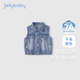 JELLYBABY【趣味卡通】春季新品兒童馬甲女童柔牛仔背心坎肩疊穿外套