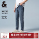 杰克·瓊斯（JACK&JONES） 秋潮紐扣腰頭水洗磨白做舊抓痕彈力修身牛仔長(cháng)褲男225132135   