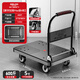 德力西電氣（DELIXI ELECTRIC）手推車(chē)平板車(chē)拉貨搬運車(chē)靜音可折疊商用倉庫快遞拖車(chē)-豪華加強5寸