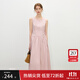 范思藍恩【徐若晗同款】腰精裙設計感無(wú)袖連衣裙女夏綁帶A字長(cháng)裙 白桃粉 M