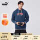 彪馬（PUMA）加絨美式復古衛衣套頭衫男女情侶秋冬休閑連帽上衣686857 午夜藍-16 XL (185/104A)