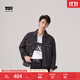 Levi's李維斯情侶同款美式寬松時尚休閑街頭情侶牛仔棉服夾克外套 黑色 L