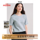 旅途原品【精英衣櫥】ltyp進(jìn)口100%亞麻極簡文藝小衫 休閑百搭短袖T恤女冬 湖藍(lán)色 L （建議拍大一碼）