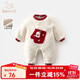 班喜迪嬰兒衣服冬裝嬰幼兒連體衣過(guò)年拜年服寶寶喜慶新年禮服外出服冬季 米色 80cm
