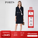 PORTS寶姿女裝新款時(shí)尚氣質(zhì)七分袖連衣裙ALM8D600JWP052 黑色-2 M (6)