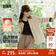 森馬（Semir）羽絨服女中長(zhǎng)款輕薄肌理寬松2025撞色燈芯絨翻領(lǐng)冬裝109725113027