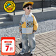 G.DUCKKIDS小黃鴨男童外套春秋款2025新款帥氣男孩夾克寶寶襯衫兒童秋裝上衣 藍色 100 建議2~3歲【 90-100cm】cm