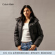 Calvin KleinJeans秋冬女士戶(hù)外休閑通勤ck印花連帽鴨絨羽絨服外套J224786 BEH-太空黑 XS