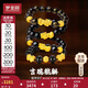 夢(mèng)金園 黃金轉運珠3D硬金足金黃金貔貅手鏈黑瑪瑙手串手鏈
