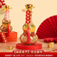 五谷豐登喬遷之喜擺件開(kāi)業(yè)裝飾禮物發(fā)財樹(shù)新居搬新家入宅儀式用品 【福祿雙至】大號金蓋葫蘆