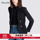 MeetMetro瑪依爾2025秋季新款黑色西裝外套女時(shí)尚休閑職業(yè)氣質(zhì)西服 黑色 M