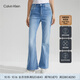 Calvin KleinJeans四季款女士潮流復古洗水微彈ck高腰直筒微喇牛仔褲J223286 高腰直筒靴型版-牛仔淺藍-1AA M 25 155/62A（1.8尺）60C