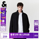 杰克·瓊斯（JACK&JONES）男裝25年秋冬季搖粒珊瑚絨外套男士立領(lǐng)內搭外穿百搭抗靜電夾克 E43純黑色 L （180）