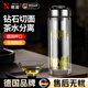 煦凜德國(guó)高硼硅玻璃杯男士雙層防摔水杯茶水分離大容量泡茶杯子  天使之目300ml