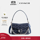 蔻馳（COACH）女士經(jīng)典標志丹寧布Chain TABBY 鏈帶單肩包斜挎女包 LH/深藍色 混合色
