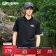 FILA FUSION斐樂(lè)潮牌男子針織短袖POLO衫2025夏新款休閑寬松上衣 正黑色-BK XL 180/100A/XL