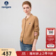 Navigare意大利小帆船女士毛衣秋冬季新款純綿羊毛長(cháng)袖開(kāi)衫通勤保暖外套 古巴砂 L