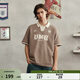 茵寶（Umbro）運動(dòng)polo衫球衣女裝翻領(lǐng)T恤衫復古夏裝寬松男裝短袖上衣 沙礫棕 L