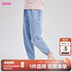 笛莎童裝女童棉質(zhì)牛仔長(cháng)褲2025夏季新款女童柔軟舒適基礎束腳牛仔褲 淺牛仔蘭 140