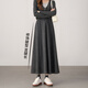 韓都衣舍【軟糯針織山本裙】2025新款春秋高級感氣質(zhì)時(shí)尚遮胯顯瘦百搭傘裙
