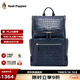 暇步士（Hush Puppies）雙肩包鱷魚(yú)紋真皮復古男士休閑背包大容量商務(wù)高檔牛皮品牌男包 HA-1211669W-5520