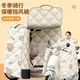 柏潮斗篷式電動(dòng)車(chē)擋風(fēng)被秋冬季款加棉加絨中厚防水電瓶車(chē)全包式擋風(fēng)被 【全身包裹+雙口袋】米晚安