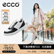 愛(ài)步（ECCO）*板鞋女 夏季軟面休閑鞋舒適運動(dòng)女鞋 街頭720系列209713 HL 黑色/白色20971350669 37