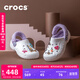 卡駱馳crocs秋冬新品休閑鞋秋冬洞洞鞋貝雅暖絨暖棉|206633 白/淡紫 -577(建議買(mǎi)大一碼) 40 (250mm)
