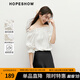 紅袖波西米亞風(fēng)雪紡衫2025夏季新款女裝波點(diǎn)燈籠袖兩穿領(lǐng)垂感百搭上衣 白底黑點(diǎn)802 M