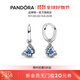 潘多拉（PANDORA）藍色蝴蝶環(huán)形耳環(huán)琺瑯工藝春季浪漫時(shí)尚個(gè)性生日禮物送女友 藍色蝴蝶環(huán)形耳環(huán) 均碼